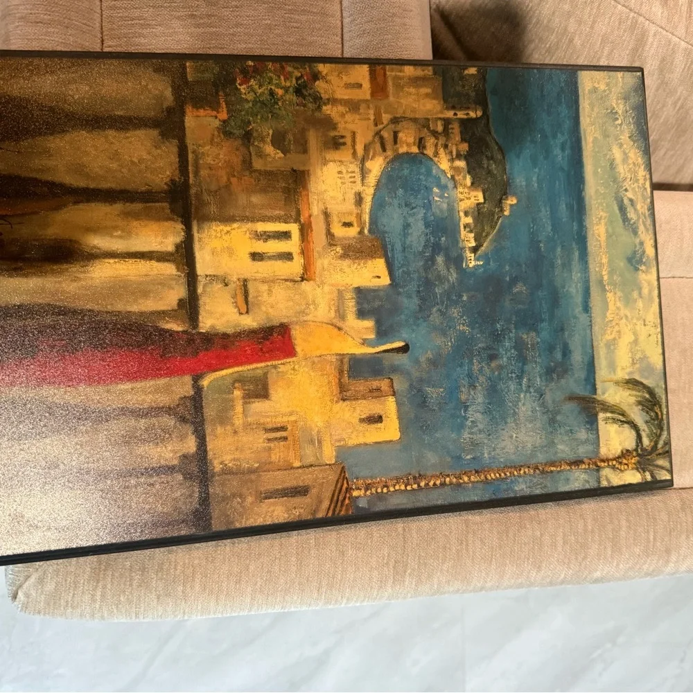 Z Gallerie Wooden Coastal Prints - Blue and Gold Tones Didier Lourenco